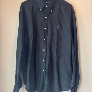 Ralph Lauren Black Shirt with Purple Logo